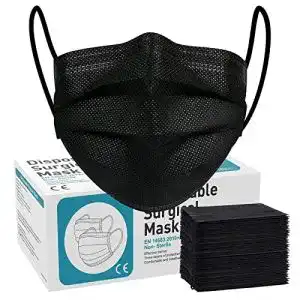 Mundschutz schwarz Acewin 50 × Medizinische Masken, Type IIR