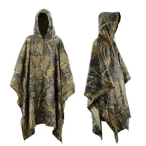 Regenponcho-Jagd Infreecs Wasserdichter, Camouflage Regen