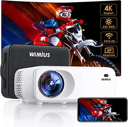Heimkino-Beamer WiMiUS Beamer Full HD 5G WiFi Bluetooth