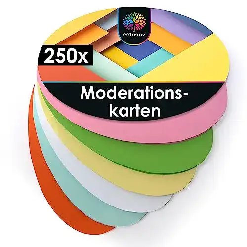 Moderationskarten OfficeTree 250x Oval 19 x 11 cm Oval