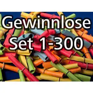 Gewinnlose maru Röllchenlose bunt gemischt 1-1300