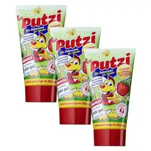 Kinderzahnpasta PUTZI 3er Pack Die Zahncreme Kinder Erdbeere