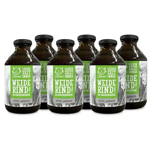 Knochenbrühe J.Kinski 6 x 525ml Weide Rinderbrühe, 100% BIO