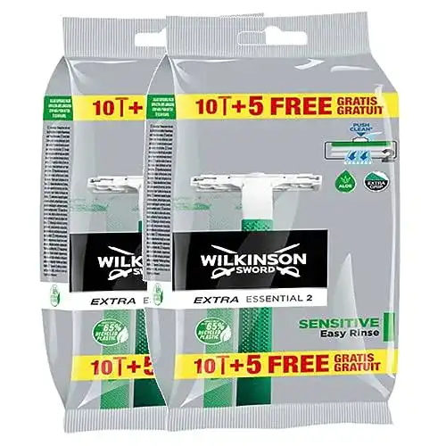 Die beste Einwegrasierer Wilkinson Sword Extra 2 Sensitive Herren , 10 + 5 St 2026 Test Bestseller Einwegrasierer Wilkinson Sword Extra 2 Sensitive Herren , 10 + 5 St