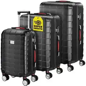 Kofferset 3-teilig Monzana Exopack 3er Set Koffer | Schwarz