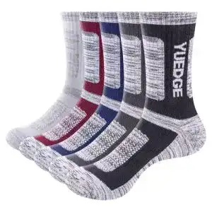 Wandersocken YUEDGE 5 paar Trekkingsocken Atmungsaktiv