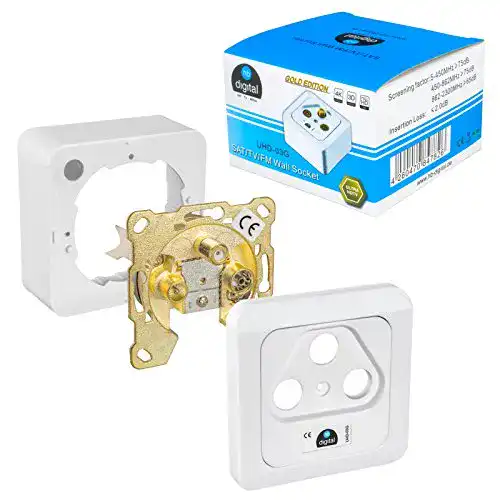 Antennendose HB-DIGITAL 1x 3-Loch Antennen-Dose SAT Kabel