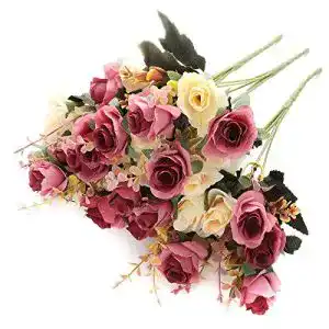 Kunstblumen SUNNEGO Künstliche Blumen, gefälschte Rose Seide