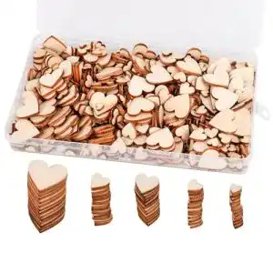 Holzherz TAIYOU 400 Stück Klein Mini Wooden Hearts