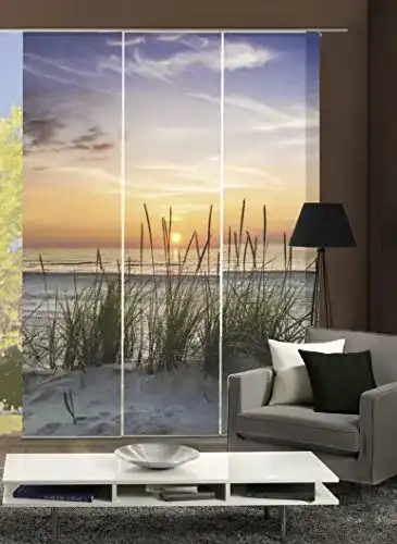 Fotogardinen Home Fashion Digitaldruck Schiebevorhang 3er Set