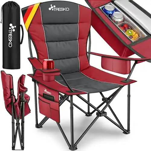 Klappstuhl belastbar bis 150 kg TRESKO Campingstuhl faltbar