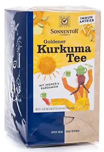 Die beste Kurkuma-Tee Sonnentor Bio Goldener Kurkuma Tee (1 x 36 gr) 2026 Test Bestseller Kurkuma-Tee Sonnentor Bio Goldener Kurkuma Tee (1 x 36 gr)
