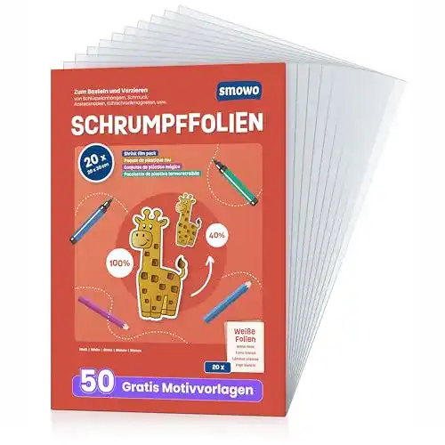 Schrumpffolie Smowo ® 20 Stück transparent, A4