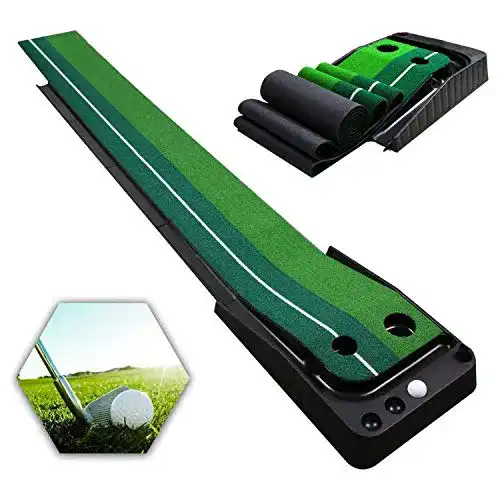 Putting-Matte Qdreclod Golfmatte Puttingmatte Golf Indoor Büro Outdoor für zu Hause Büro
