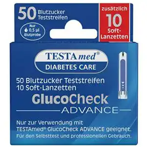 Blutzuckerteststreifen TESTAmed GlucoCheck Advance plus