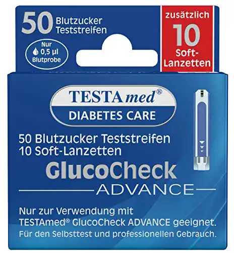 Blutzuckerteststreifen TESTAmed GlucoCheck Advance plus