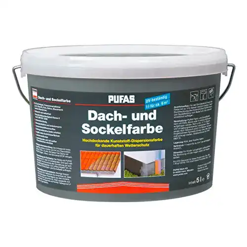 Sockelfarbe Pufas Dach- und 5 L Farbe: Schiefer 950 Dachfarbe