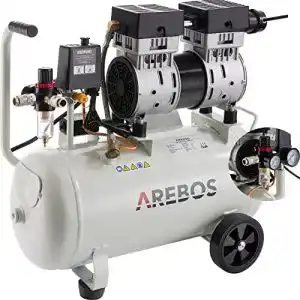 Flüsterkompressor Arebos | Kompressor | 24 Liter | Ölfrei