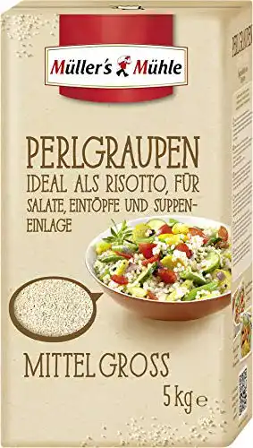 Perlgraupen Müller’s Mühle GmbH, geschälte Gerstenkörner 5000g