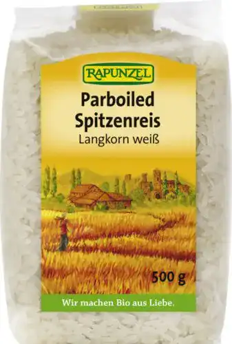 Parboiled-Reis Rapunzel Bio Parboiled, Langkorn weiß, 2 x 500 g