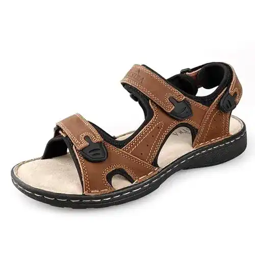 Sandalen Herren TIESTRA Leder Outdoor Sport Wandersandalen