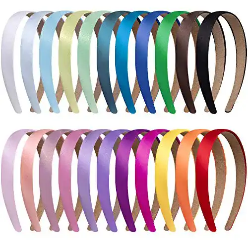 Haarreif Duufin 22 Stück Satin Stirnbänder Bunt für Damen