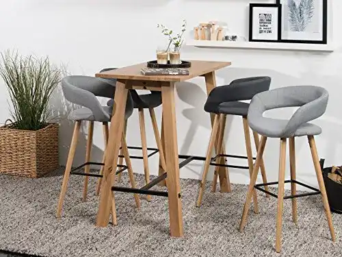 Bartisch möbelando Stehtisch Bistrotisch, Holz, Chalisa