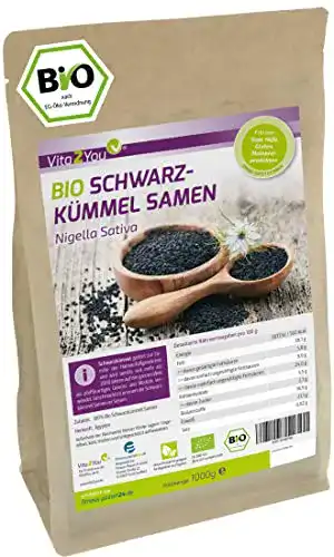Schwarzkümmelsamen Vita2You Bio, 1000g, Ägyptisch
