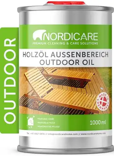 Lärchenöl Nordicare Holzöl (1L) Außenbereich für Lärche, Eiche, Teak