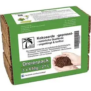 Palmenerde Humusziegel – Aussaaterde – 27 L – 3 x 650 g