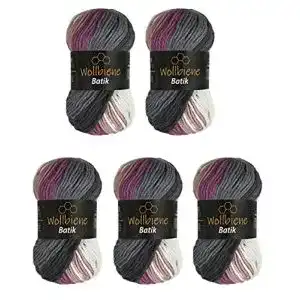 Bobbel-Wolle Wollbiene 5 x 100g Batik 500 Gramm Farbverlauf