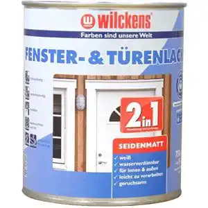Fensterlack Wilckens 2-in-1 Fenster- & Türenlack seidenmatt, 750 ml