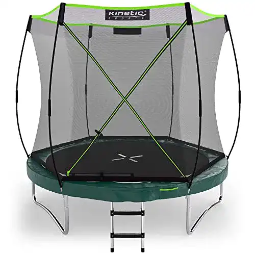 Trampolin 244 cm Kinetic Sports Gartentrampolin TBSE800, grün