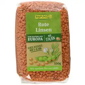 Rote Linsen Rapunzel Linsen rot, Projekt, (2 x 500 g) – Bio