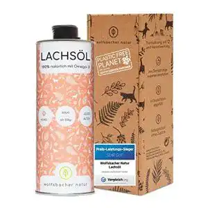 Lachsöl Hunde Wolfsbacher Original Lachsöl für Hunde, 1 Liter
