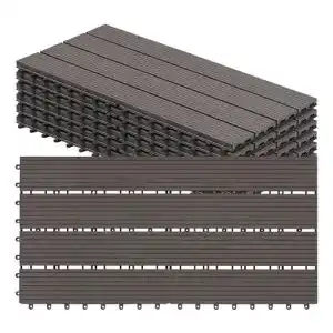 Terrassendielen WOLTU WPC Terrassenfliesen Holz-Optik 30x60cm