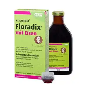 Eisensaft Salus Kräuterblut Floradix mit Eisen, 3 x 500ml