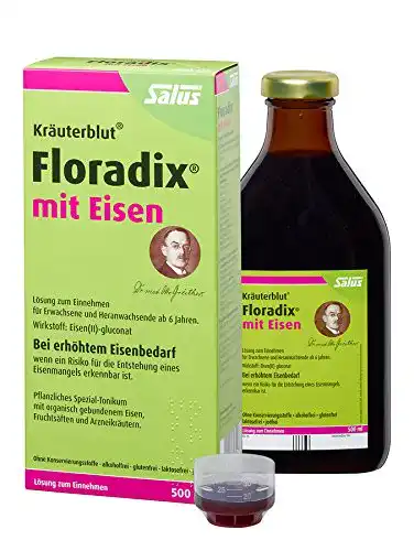 Eisensaft Salus Kräuterblut Floradix mit Eisen, 3 x 500ml