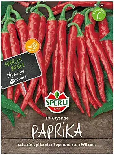 Die beste Chili-Samen Sperli Premium Paprika Samen De Cayenne 2026 Test Bestseller Chili-Samen Sperli Premium Paprika Samen De Cayenne