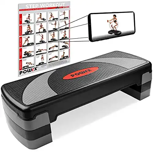 Steppbrett POWRX XL Premium extra groß inkl. Workout