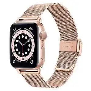 Apple-Watch-Armband TRUMiRR, Mesh Gewebt Edelstahl