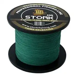 Geflochtene Angelschnur Stork HD, 4-Fach 600m (Moosgrün, 40 lbs / 18.1 kg / 0.29 mm)