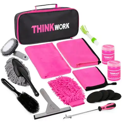 Auto-Reinigungsset THINKWORK Rosa Auto Reinigungs Set