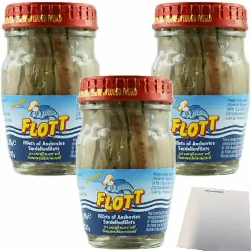 Sardellenfilet Flott S.P.A 3x Flott Acciughe ‘Anchovies’, 80 g