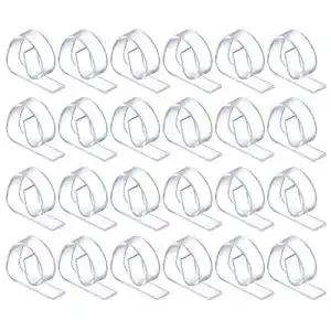Tischklammern Hotop 24 Packung Kunststoff Clips, klare
