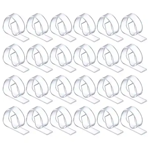Tischklammern Hotop 24 Packung Kunststoff Clips, klare