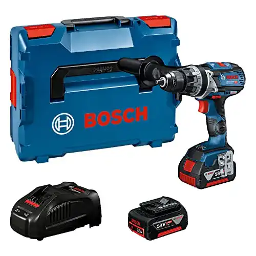 Bosch-Professional-Akku-Schlagbohrschrauber Bosch GSB 18V-110C (max. Drehmoment: 110 Nm, inkl. Connectivity Modul, 1×5,0 Ah Akku, 1×3,0 Ah Akku, in L-BOXX 136) – Amazon Exclusive