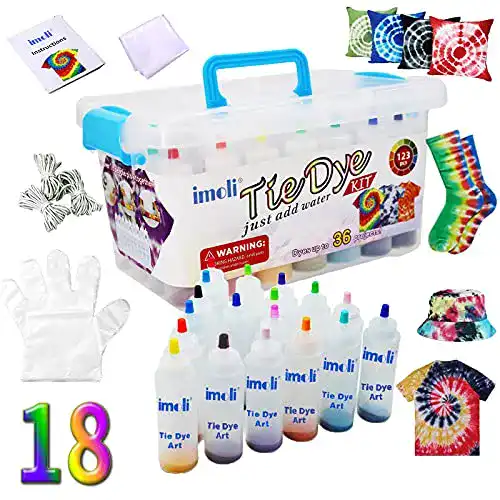 Batikfarben imoli Tie Dye Kit 18 ,120ml Färben Set