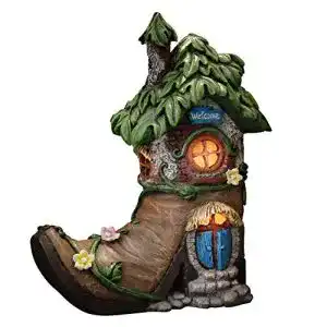 Feenhaus TERESA’S COLLECTIONS 21.5cm Stiefel Gartenfigur Solar
