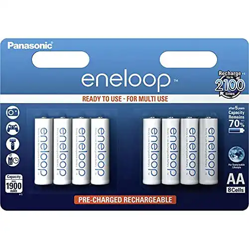 Die beste AA-Akku Panasonic eneloop, Ready-to-Use Ni-MH Akku, 8er Pack 2026 Test Bestseller AA-Akku Panasonic eneloop, Ready-to-Use Ni-MH Akku, 8er Pack